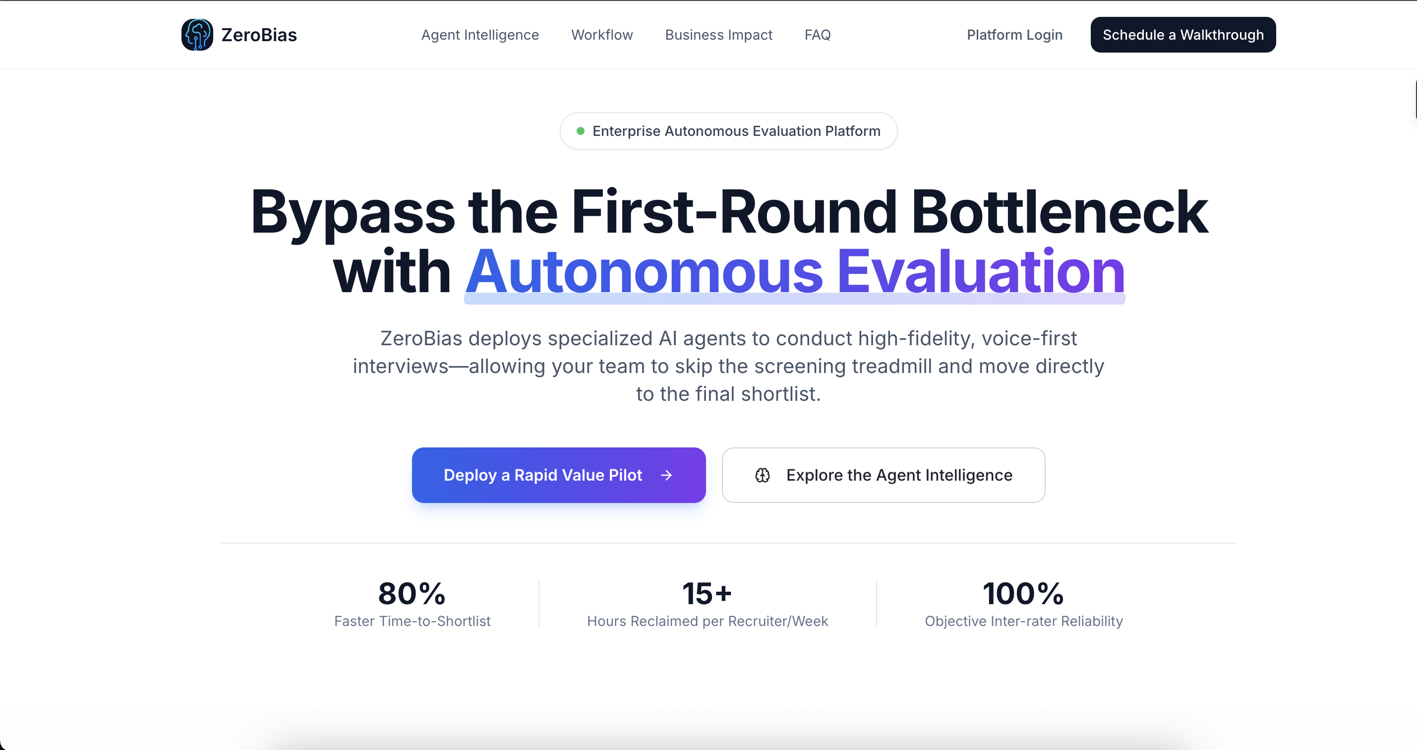 ZeroBias - Autonomous Evaluation Platform